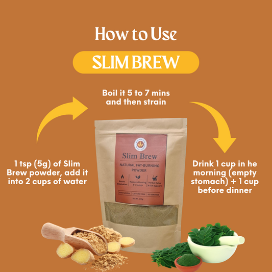 Slim Brew - Fat Burning Powder (100% Natural) - (60 servings)