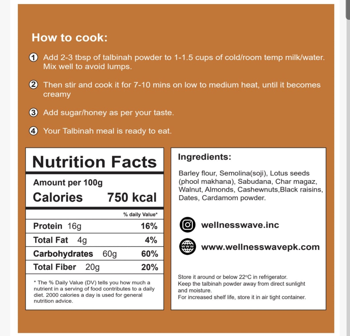 Talbinah for Weight Gain- 100% Organic