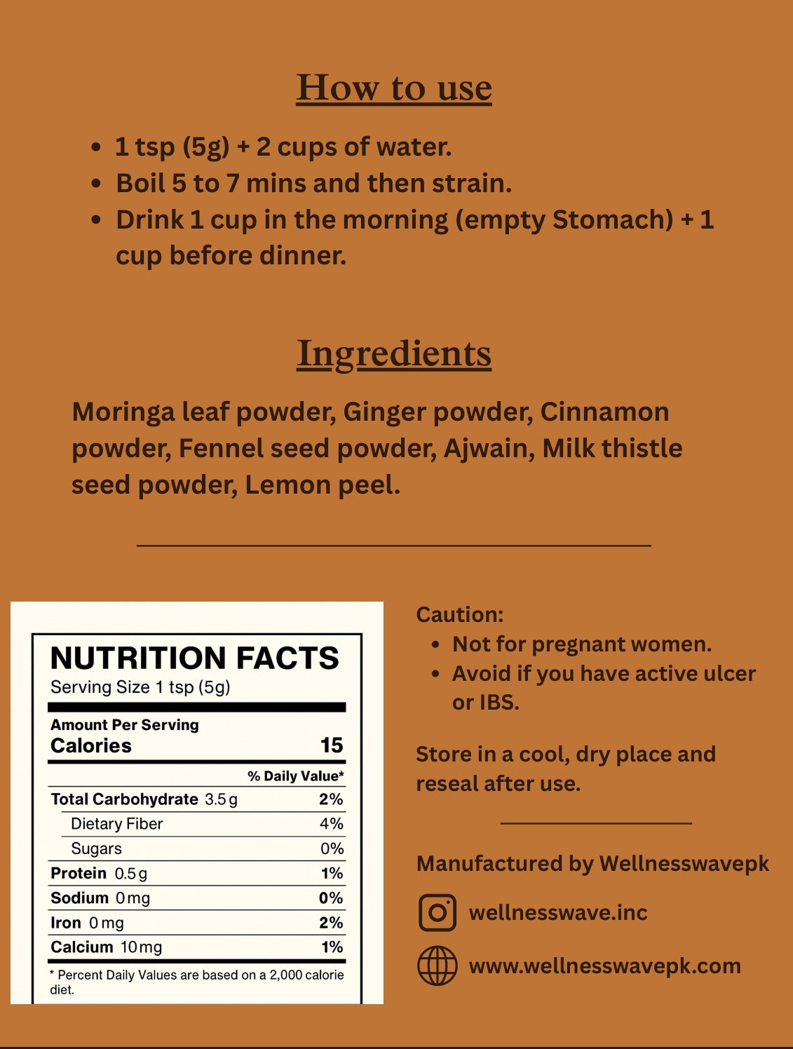 Slim Brew - Fat Burning Powder (100% Natural) - (60 servings)